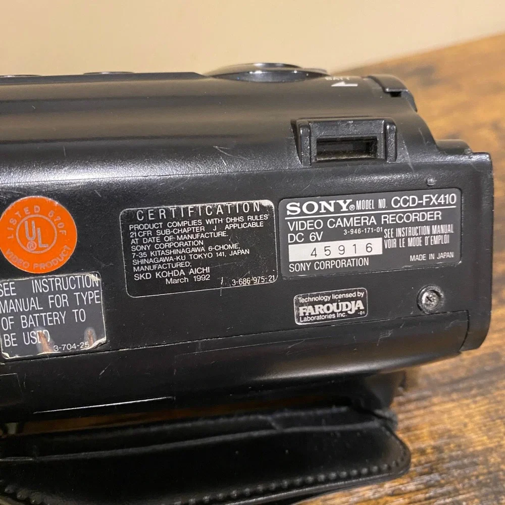 Sony Video Camera Recorder CCD FX410 Handycam Video Not tested AS IS